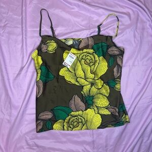 Worthington Floral Camisole - Yellow and Green